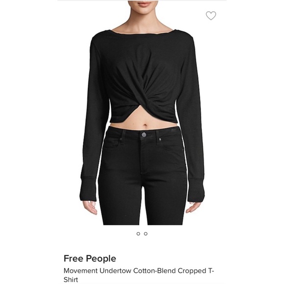 Free People Tops - Free People Movement Undertow Cotton-Blend Crop T